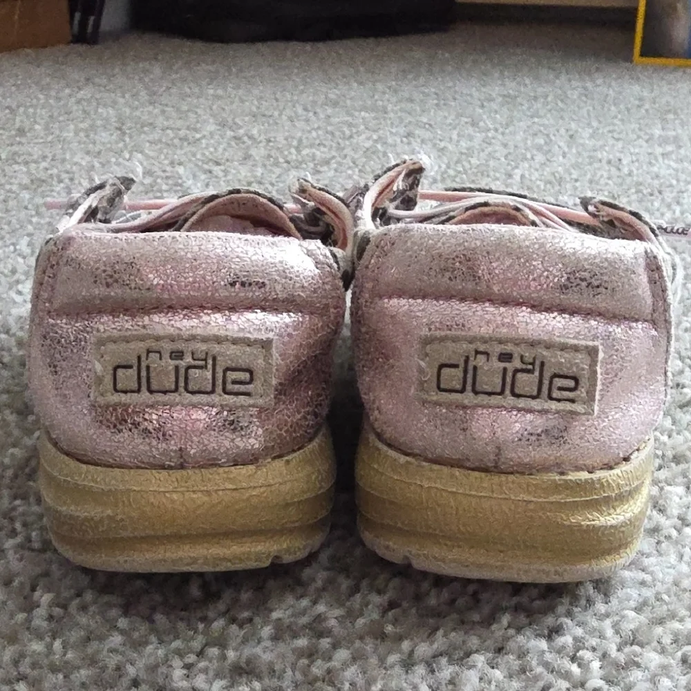 Hey Dude Kids Moccasins in Leopard and Light Pink